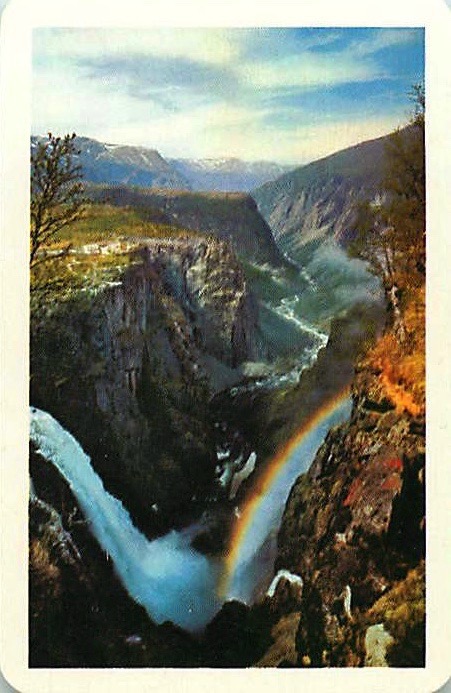 Single Playing Cards Landscape Waterfall (PS16-52I)