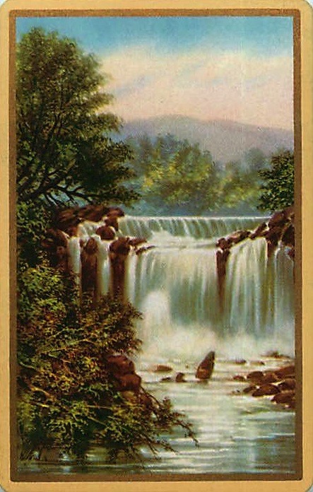 Single Playing Cards Landscape Waterfall (PS16-53H)