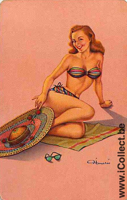 Single Swap Playing Cards People Pin-Up Damario (PS15-01C)